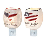 Stony Creek - 4.75" Frosted Glass Night Light - Honor & Freedom
