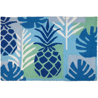 1.5' x 2.5' Vibrant Pineapple Designed Rectangular Polyester Area Throw Rug