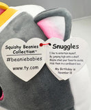 TY Beanie Squishies (Squish-A-Boos) Plush - SNUGGLES the Cat (10 inch)