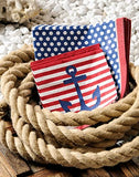Boston International - 3-Ply 5" Cocktail Napkins 20 Count - Yacht Club Anchor Red