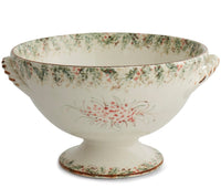 Arte Italica - Footed Bowl w/ Handles - Natale Christmas Collection