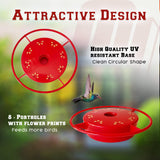 Hummer's Galore - 32 oz. Glass Hummingbird Feeder w/ UV Resistant Plastic Wrap - Oklahoma Sooners