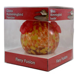 GC Gift Essentials - 8 Oz. Glass Hummingbird Feeder - Fiery Fusion