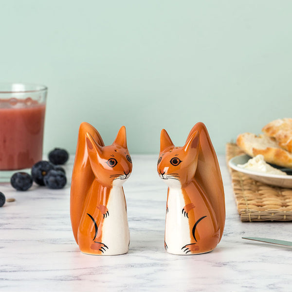 Hannah Turner - Salt & Pepper Shaker Set - Red Squirrel