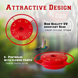 Hummer's Galore - 32 oz. Glass Hummingbird Feeder w/ UV Resistant Plastic Wrap - NC State