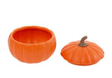 Boston International Pumpkin Dish with Lid Serving Bowl & Storage Container, Small, Orange