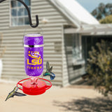 Hummer's Galore - 32 oz. Glass Hummingbird Feeder w/ UV Resistant Plastic Wrap - LSU