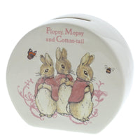 Enesco - Beatrix Potter Nursery Coin Bank - Flopsy, Mopsy & Cottontail