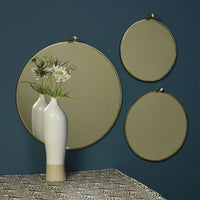 HomArt - Monroe Round Brass Mirror - Large
