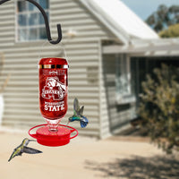Hummer's Galore - 32 oz. Glass Hummingbird Feeder w/ UV Resistant Plastic Wrap - Mississippi State