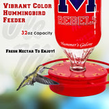 Hummer's Galore - 32 oz. Glass Hummingbird Feeder w/ UV Resistant Plastic Wrap - Ole Miss