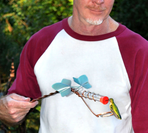 GC - Songbird Essentials - Copper Ivy Hummingbird Wand Feeder (Set of 1)