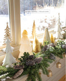 Boston International - 14" Glass Christmas Tree - Gold Shimmer