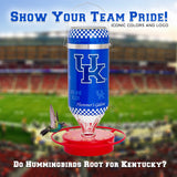 Hummer's Galore - 32 oz. Glass Hummingbird Feeder w/ UV Resistant Plastic Wrap - Kentucky Wildcats