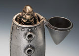 Nelles Studios - Bronze Money Bank - Moon Rocket w/Spaceman