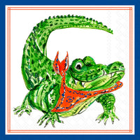 Boston International - 3-Ply 5" Cocktail Napkins 20 Count - Hometown Pride/ Orange Alligator