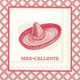 Boston International - 3-Ply 5" Cocktail Napkins 20 Count - Mex-Cellente