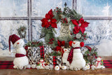 Boston International - Fabric Gnome - Otis The Jolly Snowman Red & Black Check