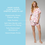 BedHead - Stretch Shorty PJ Set - Organic Garden - Small