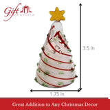 Gift Essential - Blown Glass Salt & Pepper Set - White & Red Christmas Trees