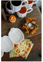 Boston International - 3-Ply 5" Cocktail Napkins 20 Count - Give Thanks Floral