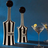Jonathan Adler - Black & White Vice Decanter - Gin