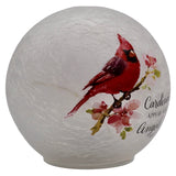 GC - Cardinal Appear - 6" LED Lighted Crackle Glass Globe