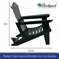GC - Metal Adirondack Chair Corn Holder Squirrel Feeder - Hunter Green