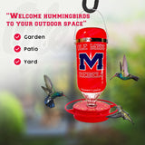 Hummer's Galore - 32 oz. Glass Hummingbird Feeder w/ UV Resistant Plastic Wrap - Ole Miss