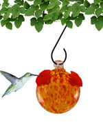 GC Gift Essentials - 8 Oz. Glass Hummingbird Feeder - Fiery Fusion