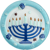 GC - LS Arts Inc. -11.75"  Round Menorah Serving Platter