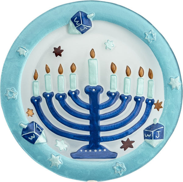 GC - LS Arts Inc. -11.75"  Round Menorah Serving Platter