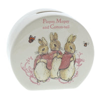 Enesco - Beatrix Potter Nursery Coin Bank - Flopsy, Mopsy & Cottontail