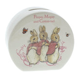 Enesco - Beatrix Potter Nursery Coin Bank - Flopsy, Mopsy & Cottontail