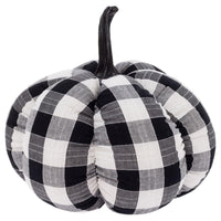Boston International - Small Plush Pumpkin - Black & White Check