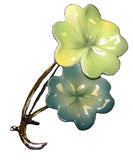 Franz Porcelain - Rhodium Pin - Shamrock