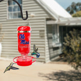 Hummer's Galore - 32 oz. Glass Hummingbird Feeder w/ UV Resistant Plastic Wrap - Ole Miss