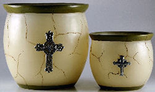 Encore - Tealight Holders - Spiritual Harvest - Crackled Olive Green - Set of 2