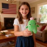 BABOLI - 10" Cuddly Cactus Stuffed Plant Animal w/ Smiley Face & Pink Antenna