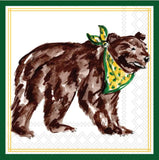 Boston International - 3-Ply 5" Cocktail Napkins 20 Count - Hometown Pride/ Yellow Bear