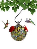 GC Gift Essentials - 8 Oz. Glass Hummingbird Feeder - Multicolored