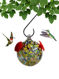 GC Gift Essentials - 8 Oz. Glass Hummingbird Feeder - Multicolored