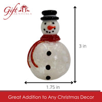Gift Essential - Blown Glass Salt & Pepper Set - Snowmen