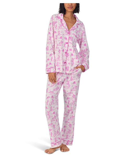 Bedhead Pajamas - L/S Classic Stretch Jersey PJ Set - Cowgirl Toile - Small