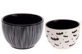 Boston International - 2 Sized Nesting Bowls - Halloween Bats