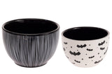 Boston International - 2 Sized Nesting Bowls - Halloween Bats