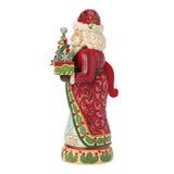 Enesco - Jim Shore Heartwood Creek - 10" Christmas Keepsake Figurine - Santa Holding a Tree