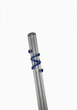 Drinking Straws.Glass - Glass Straw Spiral Wrap - 9.5mm x 8" - Blue