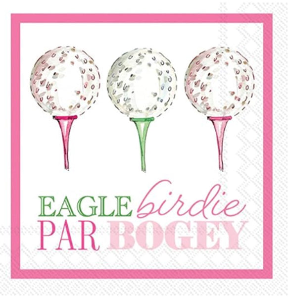 Boston International - 3-Ply 5" Cocktail Napkins - Eagle Birdie Par