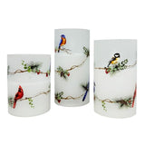 Gift Essential - 3 Piece LED Candle Set - Birds on Boughs